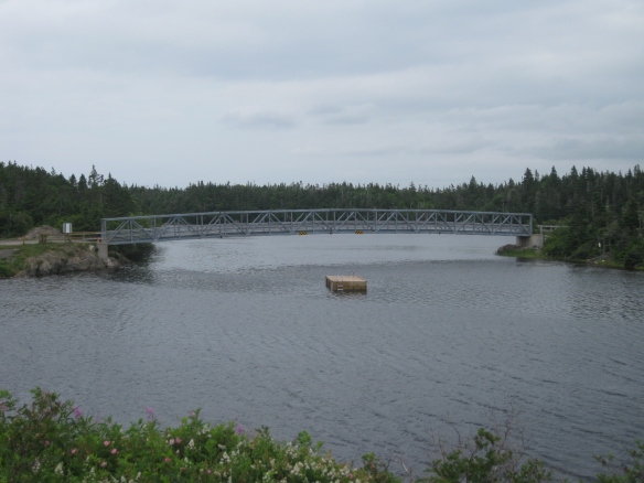 The trail from Garnish to Point Rosie starts at this bridge which is also a local swimming hole, complete with a change room and some benches.