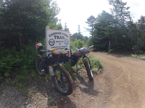 This is the ONLY piece of signage we found riding from Marystown to Garnish.  Using a GoogleEarth while we were on the trail was invaluable for finding our way.