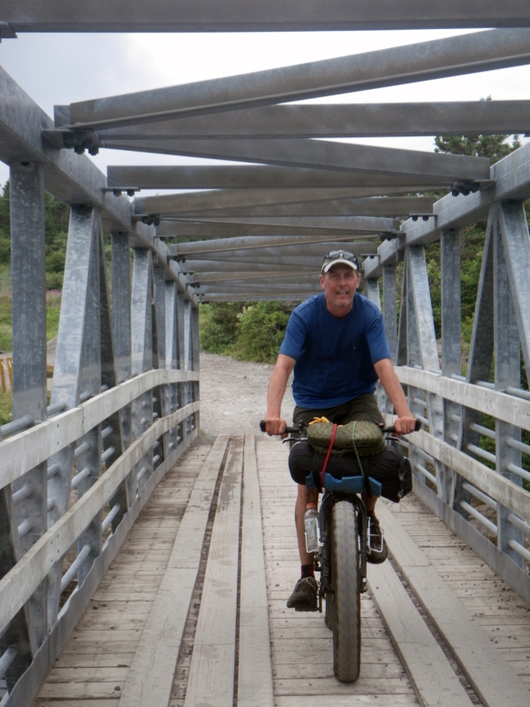 Crossing the Garnish River bridge. (Darren McD photo)