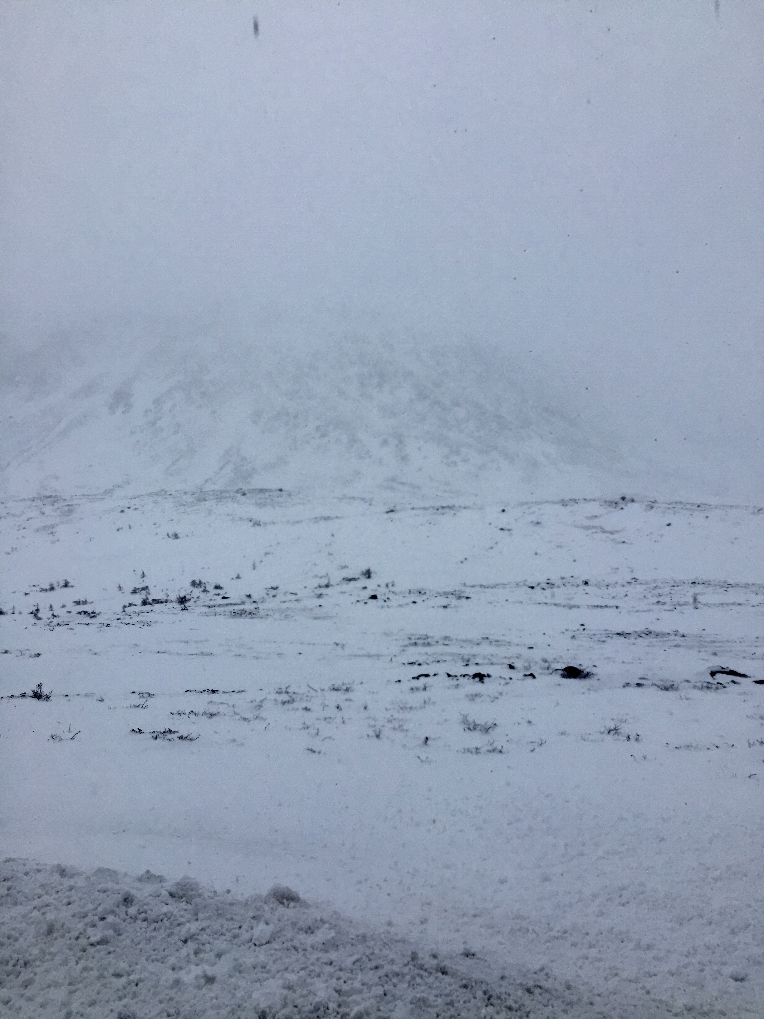 This was our view of The Tablelands. Visibility was poor so we didn't venture up there. 
